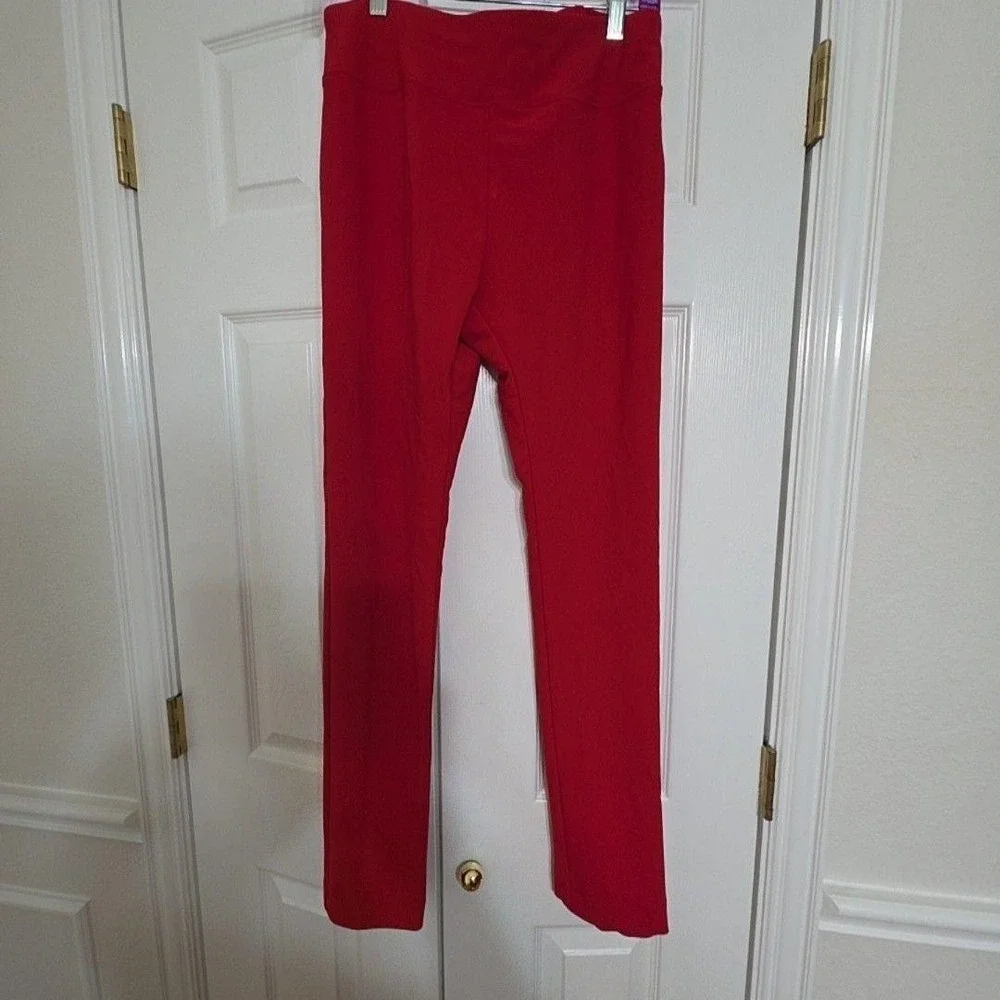 Boston Proper Pantsuit Womens Small Red Ponte 2 Piece Blazer Pants Stretch Lined